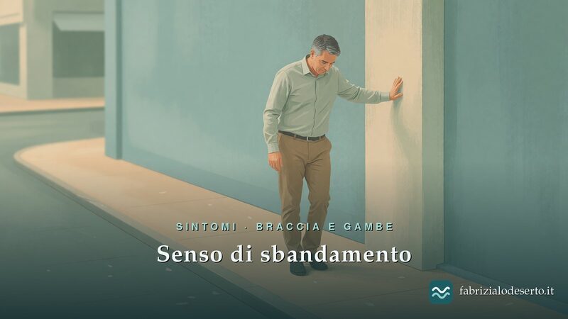 Uomo che si appoggia a un muro camminando per un senso di sbandamento da ansia