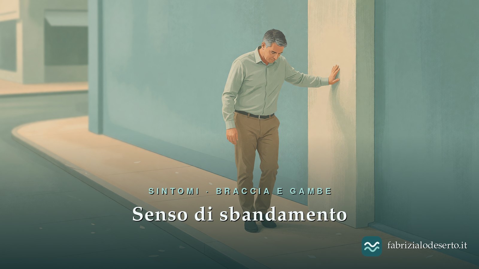 Uomo che si appoggia a un muro camminando per un senso di sbandamento da ansia