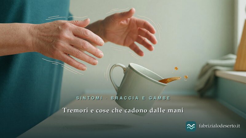 Mani che tremano e lasciano cadere una tazza: tremori da ansia